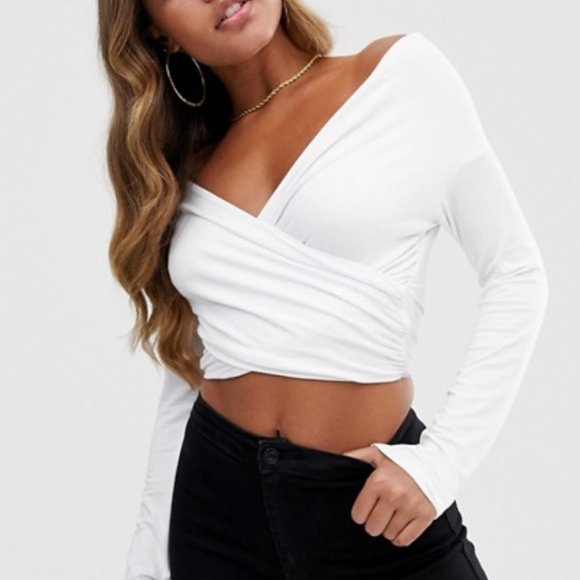 ASOS Tops - ASOS Cross Over White Top NWT